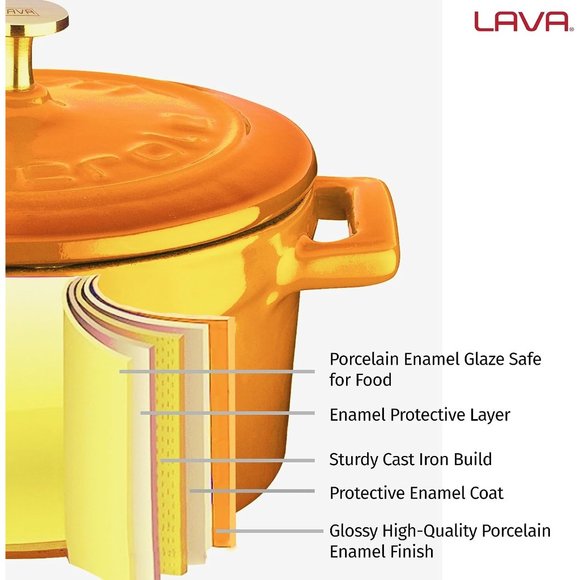 1.5 Blue Quarts Round Sauce Pot Long Handle with Lid - Picture 2 of 7